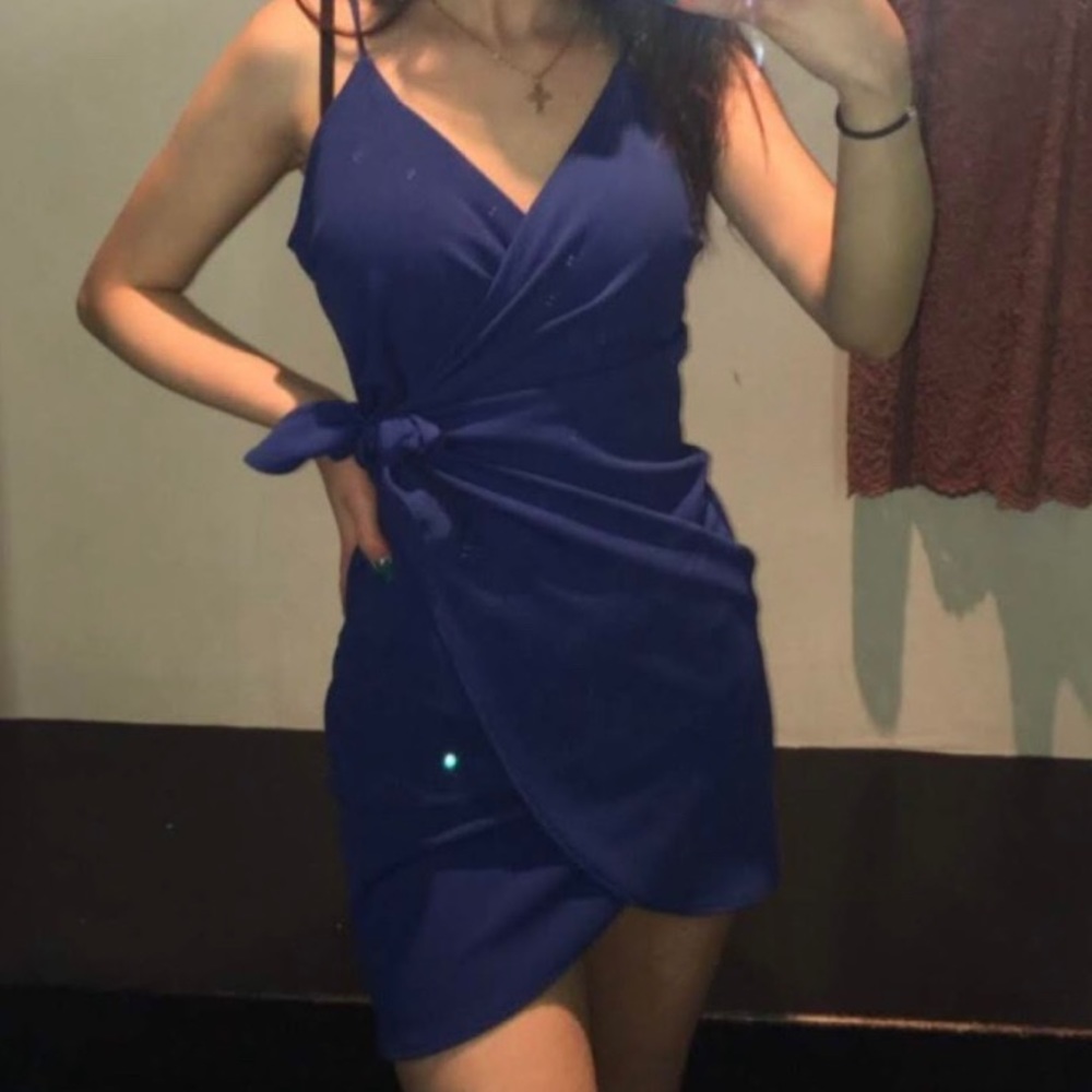 Blue Warp Dress